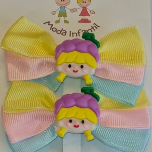 Kit Presilha Carinha Menina  - Amarela