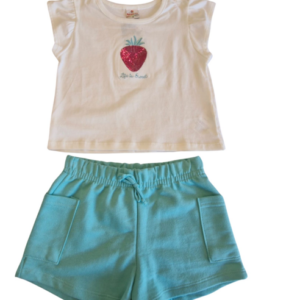 Conjunto Menina Blusa e Short Brandili Bordado